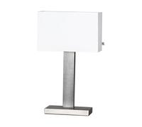 By Rydéns Lampe de table Prime 47 cm Acier brossé-écran blanc