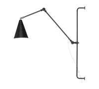 By Rydéns Lampe murale Yukon long Noir mat