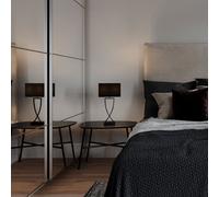 By Rydéns Lampe de table Omega noir/chome. h 52 cm