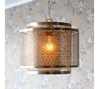 By Rydéns Suspension luminaire Hermine, dimmable, doré, Salon / Salle à manger, Métal, Oriental, Suspension