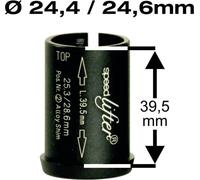 by.schulz 10107 Speedlifter Douille de réduction 1 1/8' Ahead Ø24,4/24,6mm, 39,5mm de hauteur, noir, noir (1 pièce)