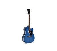 by Sigma 000C-10E-TBL - Guitare électro-acoustique Triple 0 Série 10 - Bleu satiné