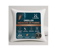 by sommiflex Lot de 2 OREILLERS 60x60 Flocon MÉMOIRE de Forme SPÉCIAL CERVICALES Garantie à Vie