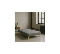 by sommiflex Sommier tapissier 130x190cm Gris Fabrique en France