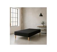 by sommiflex Sommier tapissier 140x200 Noir Pieds Fabrication Francaise