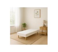 by sommiflex SOMMIER TAPISSIER Blanc 80X200|Fabrication Francaise Artisanale|Pieds Offert|Hauteur avec Pieds 28CM