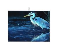 by The Blue Crane River Grand tapis égouttoir à vaisselle en microfibre réutilisable lavable pour accessoire de cuisine 45,7 x 61 cm