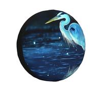 By The Blue Crane River - Housse de pneu de secours étanche à l'eau et à la poussière - Ajustement universel pour remorque, VUS, camion, camping-car - 35,6 cm