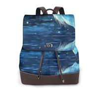 By the blue Crane River Sac à dos de voyage tendance pour femme, sac à dos décontracté, sac à dos en cuir imprimé pour femme pour le travail