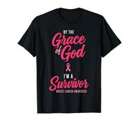 by The Grace God I'm A Survivor Breast Cancer Awareness T-Shirt Graphique avec Valeur