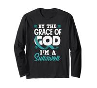 by The Grace of God Survivor Ruban pour Cancer du col de l'utérus Manche Longue