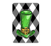by Unbranded Green Hat Happy St Patrick's Day Plaque en métal en aluminium vintage pour bar, extérieur, intérieur, décoration d'intérieur, plaque de printemps irlandaise, cadeau 20,3 x 30,5 cm