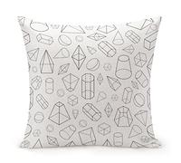 by Unbranded Housses de coussin décoratives en lin de formes géométriques 3D pour décoration de la maison, salon, chambre à coucher, 50,8 x 50,8 cm