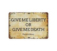 by Unbranded Plaque en métal « GIVE ME Liberty OR GIVE ME Death » avec inscription rétro en forme de grotte d'homme en aluminium pour intérieur ou extérieur, décoration d'intérieur, cadeau de
