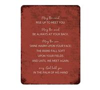 by Unbranded Plaque en métal rétro « May The Road Rise Up to Meet You » - Décoration murale vintage - 30,5 x 40,6 cm
