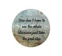 by Unbranded Plaque en métal vintage avec inscription « You Don't Have to See The Whole Staircase Just Take The First Step Round » pour couronnes - Décoration murale en métal pour chambre à coucher