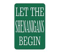 by Unbranded Plaque en métal vintage en aluminium avec inscription « Happy St. Patrick's Day Let The Shenanigans Begin » pour bar, extérieur, intérieur, décoration d'intérieur, plaque de printemps
