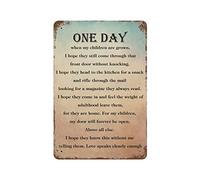 by Unbranded Plaque en métal vintage en aluminium avec inscription « When My Children are Grown, I Hope They Still Come Through That Front Door » - Décoration murale - 20,3 x 30,5 cm