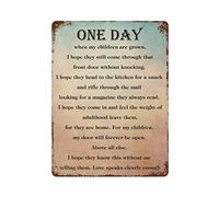 by Unbranded Plaque en métal vintage en aluminium avec inscription « When My Children are Grown, I Hope They Still Come Through That Front Door » - Décoration murale - 30,5 x 40,6 cm