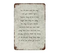 by Unbranded Plaque en métal vintage rétro avec citation « You Will Never Have This Day with Your Children Again », 20,3 x 30,5 cm