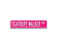 by Unbranded Tightrope Walker Plaque de rue en aluminium pour décoration d'intérieur, sans rouille, 10,2 x 45,7 cm, affiche murale à suspendre