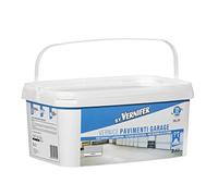 by VERNIFER Peinture pour sol Garage gris, peinture monocomposant à base d'eau, protège sol, convient au béton, au béton, en résine ou en céramique, haute adhérence, très résistante, 2L