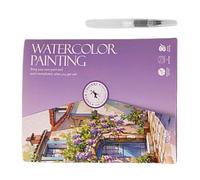 by WaterColor - Book Learning Book, Art Pad | Journal peint à la main avec pinceau, plateau de pigments pour croquis, oeuvres d'art de thérapie, exercices en studio, design illustration decora