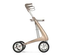 byACRE Déambulateur Carbon Ultralight, 4,8 kg, Or Champagne, Standard | Déambulateur en carbone le plus léger au monde avec siège pour seniors, ultraléger et pliable, intérieur et extérieur