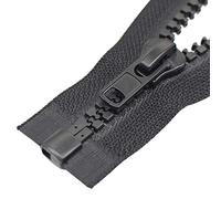 ByaHoGa 2 Pièces #10 Grand Séparable Fermetures Éclair Noir Plastique Fermeture Éclair pour Les Jackets (122 cm RZ)