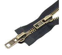 ByaHoGa 73 cm - #8 - Grande fermeture éclair en métal - Double sens - Séparable - Pour vestes, couture, manteaux (bronze)