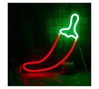 BYAMBD Décor Mural Lumière Enseigne Au Néon Chili Néon Alimenté Par USB Veilleuse À Intensité Variable, Pour La Décoration Murale De Fête De Bar De Club 30cm×33.5cm