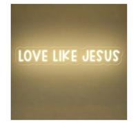 BYAMBD Décor Mural Lumière Enseigne Au Néon Love Like Jesus Lumière LED Variable Pour Les Écritures, Versets De La Bible, Autels De Maison, Décoration Murale 55cm(Warm White)