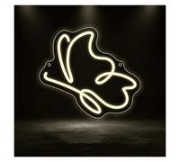 BYAMBD Décor Mural Lumière Enseigne Au Néon Papillon, Lumière Multicolore Pour La Décoration De La Maison Et Du Bureau, Anniversaire/mariage/anniversaire/vacances 10.67x9.56inch(Warm white)