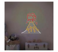 BYAMBD Décor Mural Lumière Enseigne Au Néon Volcanique, Lumière À Intensité Variable, Alimentée Par USB, Pour Chambre À Coucher, Décoration Murale De Fête, 38.1cm×41cm(C)