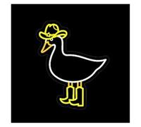 BYAMBD Décor Mural Lumière Enseigne Néon Cowboy Goose, Canard Oie Idiot, Lumière Gravée, Style Cowboy Occidental, Décoration D'espaces À Thème Pour Animaux De Compagnie, 45cm(C)
