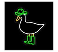 BYAMBD Décor Mural Lumière Enseigne Néon Cowboy Goose, Canard Oie Idiot, Lumière Gravée, Style Cowboy Occidental, Décoration D'espaces À Thème Pour Animaux De Compagnie, 45cm(Ré)