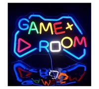 BYAMBD Décor Mural Lumière GamePad Panneau Néon Pour Salle De Jeux, Alimenté Par USB, Intensité Variable, Pour Chambre À Coucher, Décoration Murale De Fête, 20cm×31.2cm