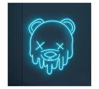 BYAMBD Décor Mural Lumière Signe Néon Ours Dégoulinant, Animal Mignon Lumière Luminosité Réglable Pour Chambre D'enfants, Salle De Jeux, Bar Décoration Murale 50cm(Ice Blue)