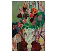 BYAMBD Tableaux Décoration Murale Moderne Affiche Antique De Nature Morte Sombre: Un Bouquet De Fleurs dans Un Vase, Art Mural Vintage, Peinture sur Toile, Décoration De Salon Ou De Maison(I,30x40cm)