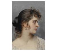 BYAMBD Tableaux Décoration Murale Moderne Affiche De Portrait De Mode Vintage, Femme Victorienne Juponnée, Art Mural Antique, Peinture sur Toile, Décoration De Salon(M,40x60cm)