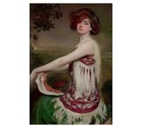 BYAMBD Tableaux Décoration Murale Moderne Affiche De Portrait De Mode Vintage, Femme Victorienne Juponnée, Art Mural Antique, Peinture sur Toile, Décoration De Salon(Q,40X50cm)