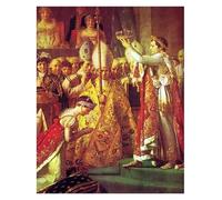 BYAMBD Tableaux Décoration Murale Moderne Portrait De Napoléon Bonaparte Traversant Les Alpes, Couronnement De Napoléon Ier, Peinture sur Toile, Affiche Imprimée(F,50x70cm)