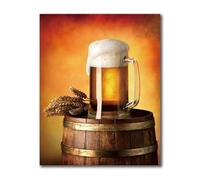 BYAMBD Tableaux Décoration Murale Moderne Vin Rouge Raisin Bière Mur Art Toile Peinture Nature Morte Nordique Affiche Imprimer Mur Photos Salon Cuisine Bar Décor(S,20x30cm)