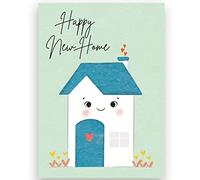 BYANIKA Carte A6 Happy New Home | Cartes de pendaison de crémaillère | Cartes de déménagement | Cadeau de bienvenue à votre pendaison de crémaillère | Félicitations | Pour couple, ami, fils, fille