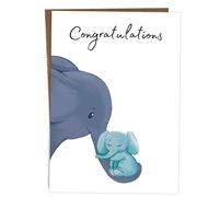 BYANIKA Carte de félicitations pour fête prénatale A6 | Carte de naissance | Pour maman, mère, parents | Cartes de bienvenue pour nouveau-né garçon ou fille | À la naissance de votre nouveau-né