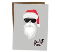 BYANIKA Carte de Père Noël Secret Merry Christmas Happy Xmas Secret Santa Cadeaux de moins de 2,3 kg