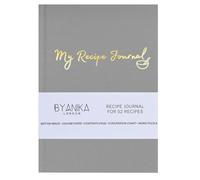 BYANIKA Livre de recettes pour vos propres recettes | Créez votre propre journal de cuisine | Carnet à couverture rigide | Journal vierge pour écrire | Organiseur de cuisine familial | Cadeaux de fête
