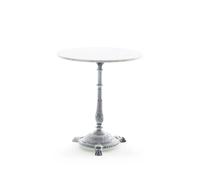 Byarums bruk Table de café Classic Marbre blanc. support en aluminium brut