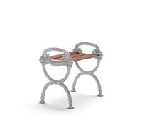 Byarums bruk Tabouret Byarum Acajou. support en aluminium brut