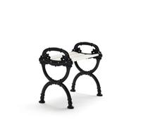 Byarums bruk Tabouret Byarum Pin laqué blanc. pied noir